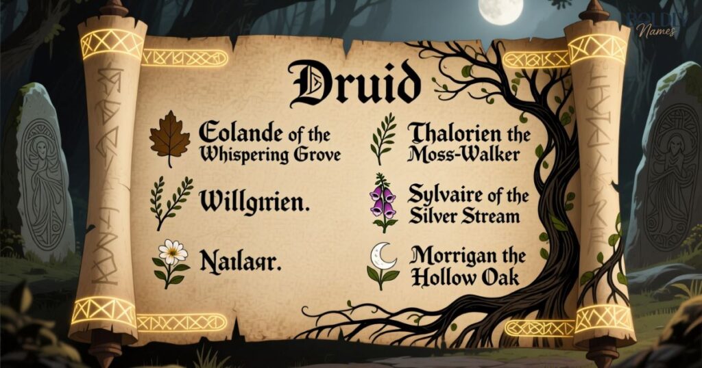 Druid Names for Dungeons & Dragons (DnD)