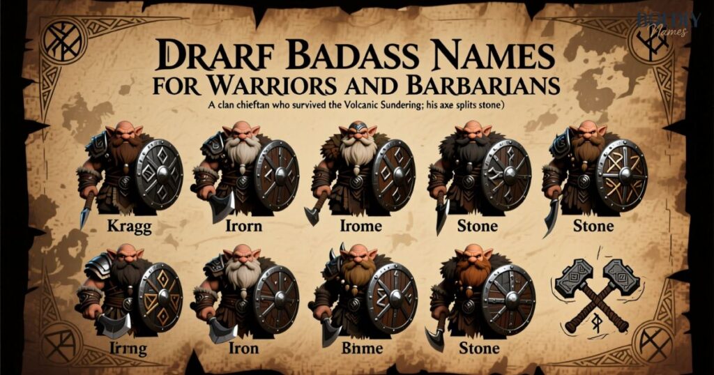 Dwarf Badass Names for Warriors and Barbarians