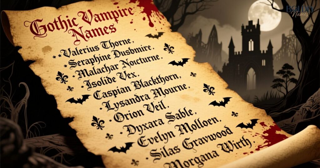 Gothic Vampire Names