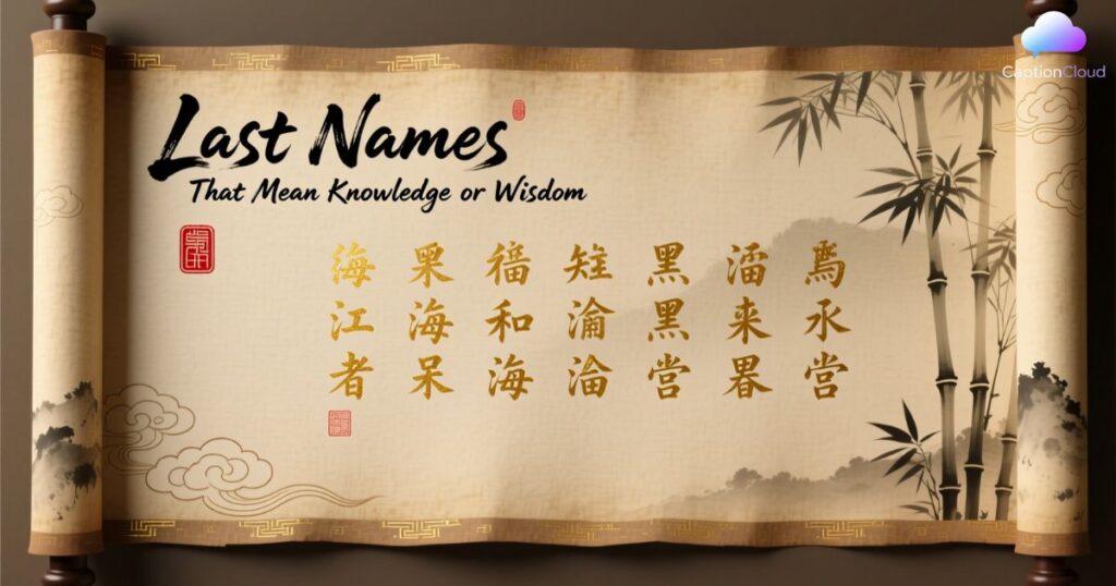 Last Names That Mean Knowledge or Wisdom