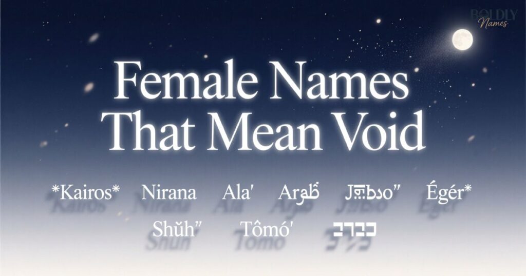 Female Names That Mean Void
