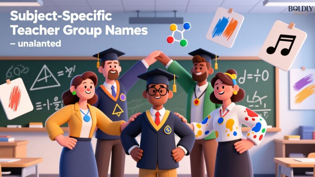Subject-Specific Teacher Group Names