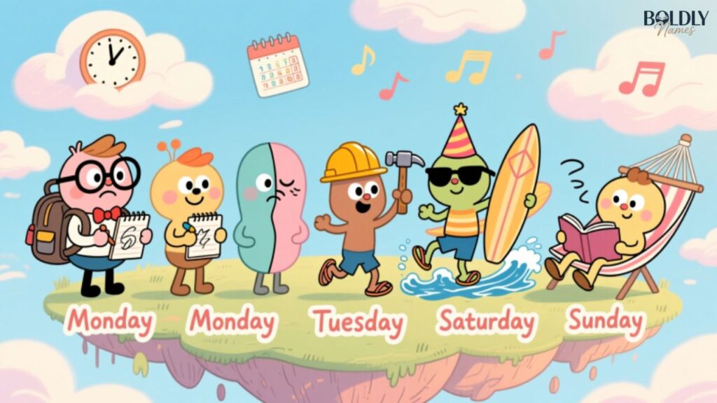 Naughty Names For The Days Of The Week